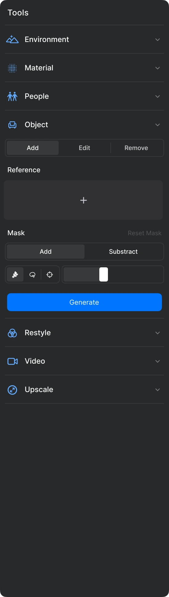 AlphaRender editing controls